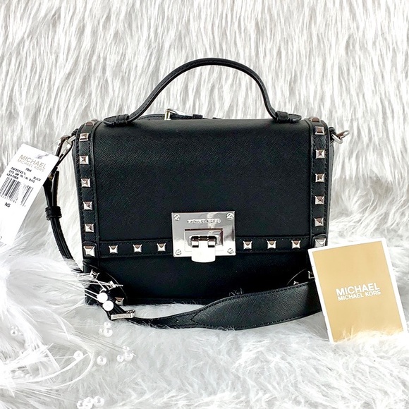 🖤New Michael Kors 🖤 Tina Studded Small Trunk Bag - Picture 2 of 8